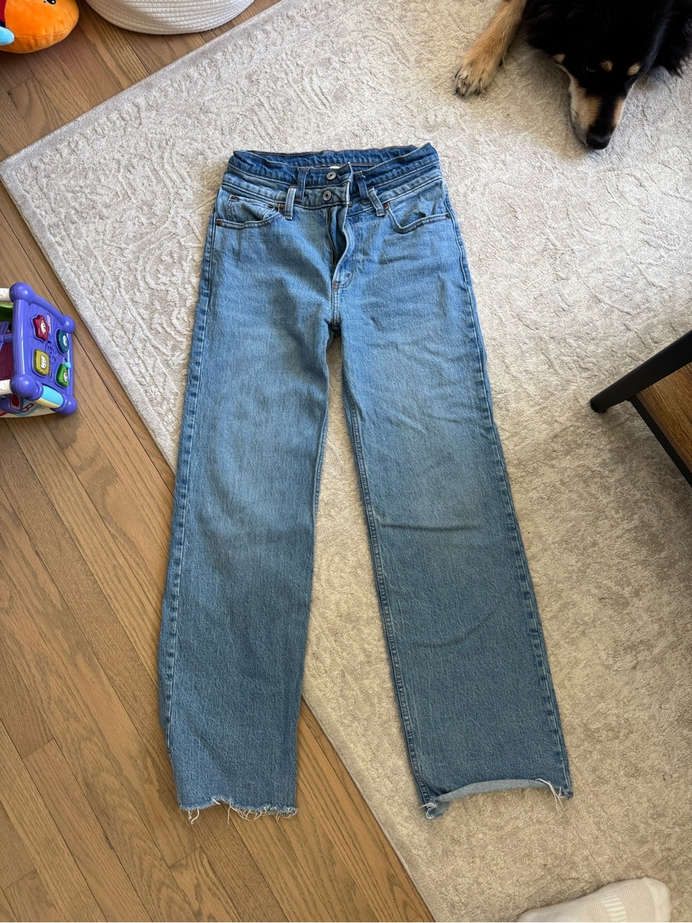 Abercrombie & Fitch Light Blue Wide Leg Jeans